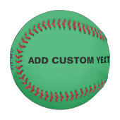 BALLE DE BASEBALL MODERNE ÉDITABLE EMERALD GREEN IMAGE MODÈLE TEXTE (Devant Gauche)