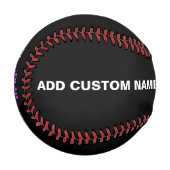 BALLE DE BASEBALL MODERNE ET MODERNE PERSONNALISABLE NOIR VÉRIFIÉ (Devant Gauche)