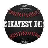 BALLE DE BASEBALL MODERNE FUNNY FÊTE DES PÈRES BASEBALL PÈRE CHÈQUE (Devant)