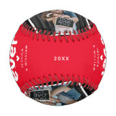 Balle De Baseball Moderne Meilleur Papa Ever 4 Photo Pères Cadeau (Devant)