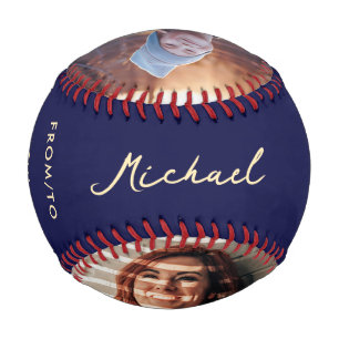 Balle De Baseball Moderne Meilleur Papa Jamais Photo De Fille Bleu O