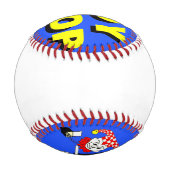 BALLE DE BASEBALL MOE'S TOY SHOP. HANFORD, CALIFORNIA. (Dos)