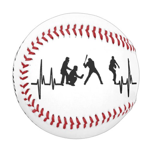 Balle De Baseball Mon Coeur bat Pour Le Baseball (Devant Gauche)