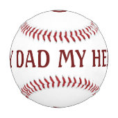Balle De Baseball Mon père Mon héros (Dos)
