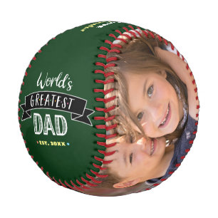 Balle De Baseball Mondes verts plus grand papa Moderne Typographie G