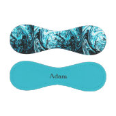 Balle De Baseball Monogram Aqua Baseball Abstrait (Panneaux)