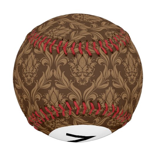 Balle De Baseball Monogram Damask arrière - plan 2 (Dos)