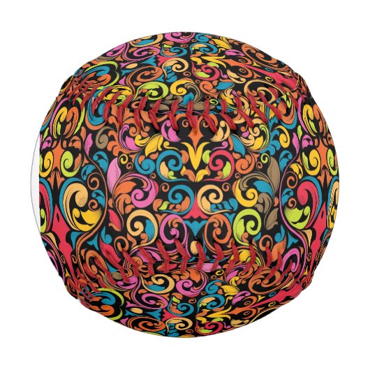 Balle De Baseball Monogram Funky motif (Devant)