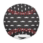 Balle De Baseball Monogram Mustache hipster motif (Dos)