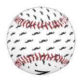 Balle De Baseball Monogram Mustache hipster motif 2 (Dos)