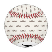 Balle De Baseball Monogram Mustache hipster motif 3 (Dos)