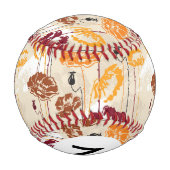 Balle De Baseball Monogramme Abstrait Elégance motif floral 4 (Dos)