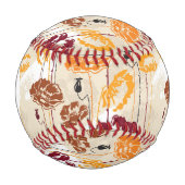 Balle De Baseball Monogramme Abstrait Elégance motif floral 4 (Devant)