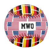 Balle De Baseball Monogramme américain allemand (Devant)