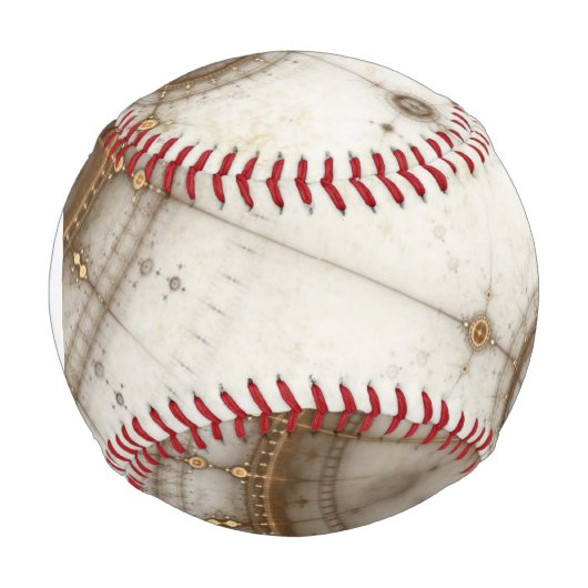 Balle De Baseball Monogramme Ancien Graphique Nautique, Grunge (Devant)