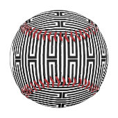 Balle De Baseball Monogramme arrière - plan ethnique Abstrait (Devant)