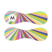 Balle De Baseball Monogramme arrière - plan rayé frais (Panneaux)