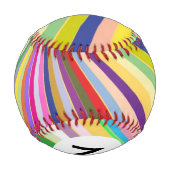 Balle De Baseball Monogramme arrière - plan rayé frais (Dos)