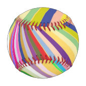 Balle De Baseball Monogramme arrière - plan rayé frais (Devant)