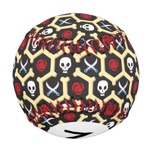 Balle De Baseball Monogramme Bandit Thème Motif (Dos)