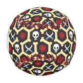 Balle De Baseball Monogramme Bandit Thème Motif (Devant)