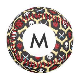 Balle De Baseball Monogramme Bandit Thème Motif