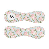 Balle De Baseball Monogramme Beau motif rose avec points bleus (Panneaux)