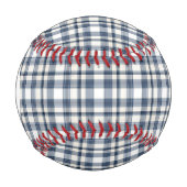 Balle De Baseball Monogramme bleu blanc Plat 1 (Devant)