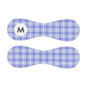 Balle De Baseball Monogramme bleu blanc Plat 2 (Panneaux)