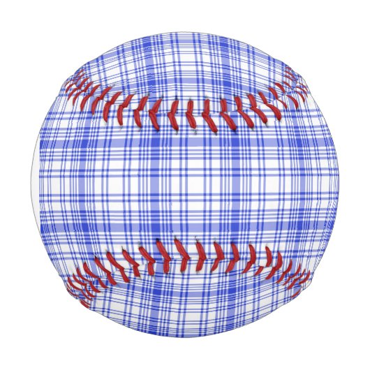 Balle De Baseball Monogramme bleu blanc Plat 2 (Devant)