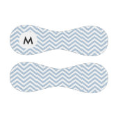 Balle De Baseball Monogramme bleu clair Grunge texturé Chevron (Panneaux)