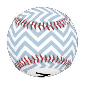 Balle De Baseball Monogramme bleu clair Grunge texturé Chevron (Dos)