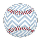 Balle De Baseball Monogramme bleu clair Grunge texturé Chevron (Devant)