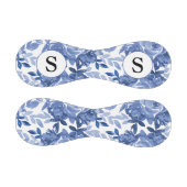 Balle De Baseball Monogramme Bleu motif floral Botanique (Panneaux)