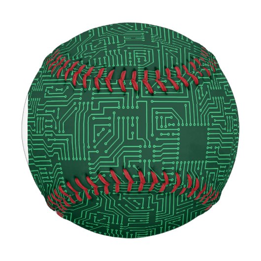 Balle De Baseball Monogramme Carte de circuit (Devant)