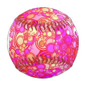 Balle De Baseball Monogramme - Cercles rétro (Devant)