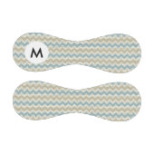 Balle De Baseball Monogramme Chevron motif sur texture de lin (Panneaux)