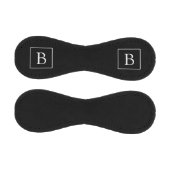 Balle De Baseball Monogramme classique simple | Texte noir et blanc (Panneaux)