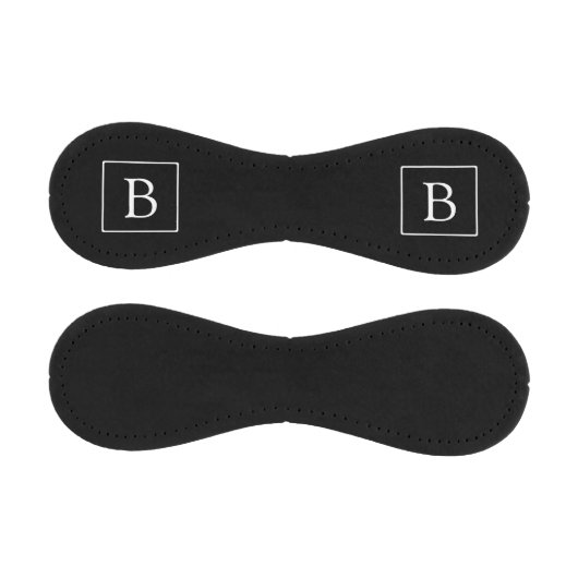 Balle De Baseball Monogramme classique simple | Texte noir et blanc (Panneaux)
