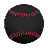 Balle De Baseball Monogramme classique simple | Texte noir et blanc (Devant)