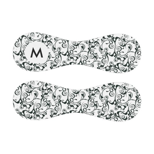 Balle De Baseball Monogramme Damask (Panneaux)