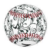 Balle De Baseball Monogramme Damask (Dos)
