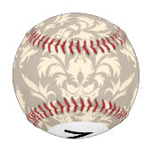 Balle De Baseball Monogramme Damask 2 (Dos)