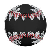 Balle De Baseball Monogramme Dentelle blanche (Devant)