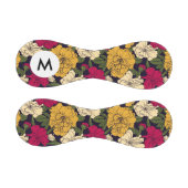 Balle De Baseball Monogramme Élégant motif floral (Panneaux)