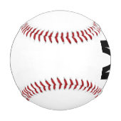Balle De Baseball Monogramme et nom personnalisés modernes (Dos)