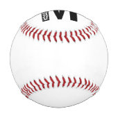 Balle De Baseball Monogramme et nom personnalisés modernes (Devant)
