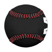 Balle De Baseball Monogramme et nom personnalisés modernes (Dos)