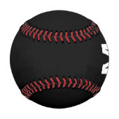 Balle De Baseball Monogramme et nom personnalisés modernes (Dos)