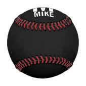 Balle De Baseball Monogramme et nom personnalisés modernes (Devant)